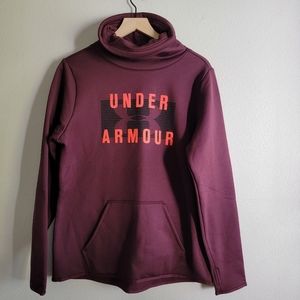 Under Armour cowl neck sweatshirt, L, Maroon